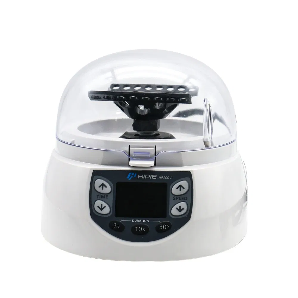 Compact Lab Centrifuge HP100-A with Silent Operation and Flip Switch Safety Feature