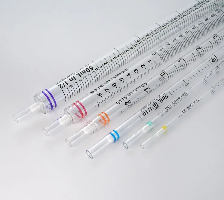 Factory Supply CE/ISO Certified Sterile Serological Pipettes in Multiple Sizes
