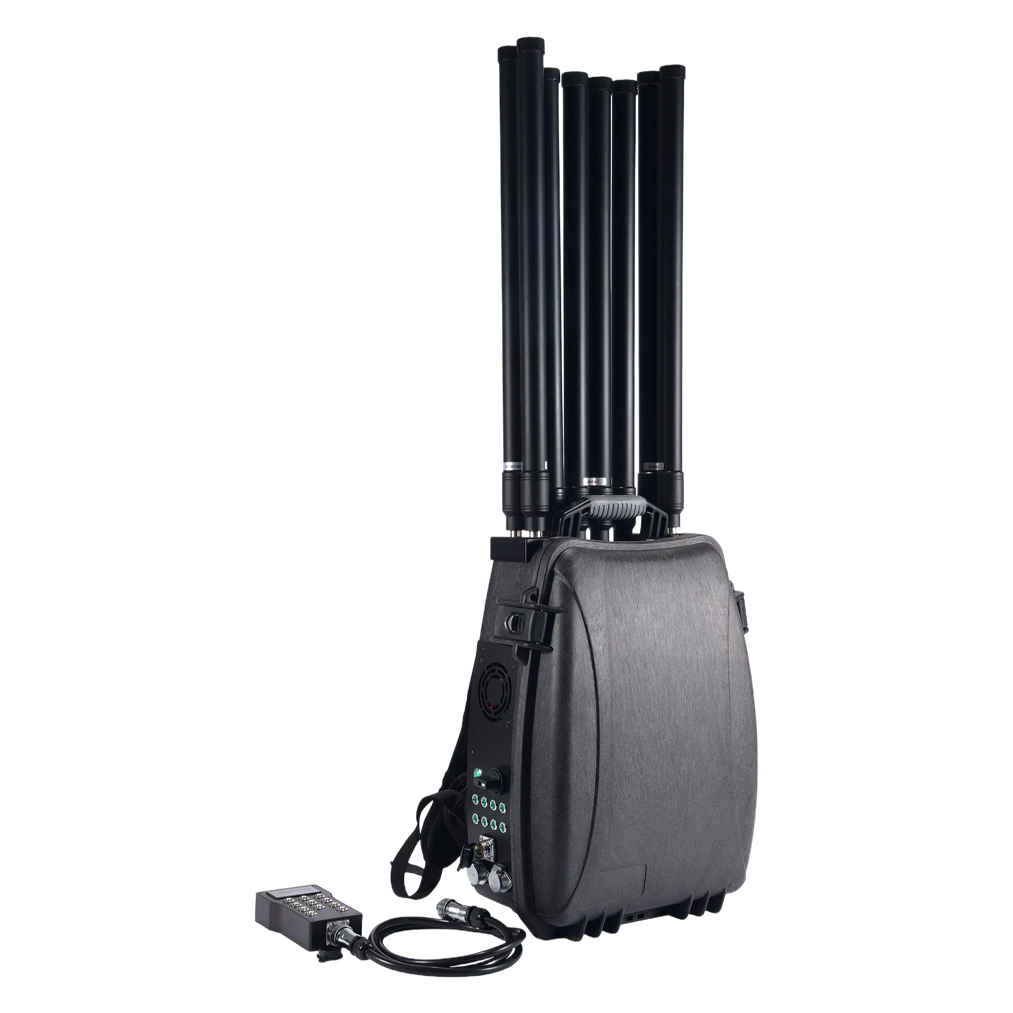 Professional Anti-Drone Jammer with 50W Output Power and Built-in Battery
