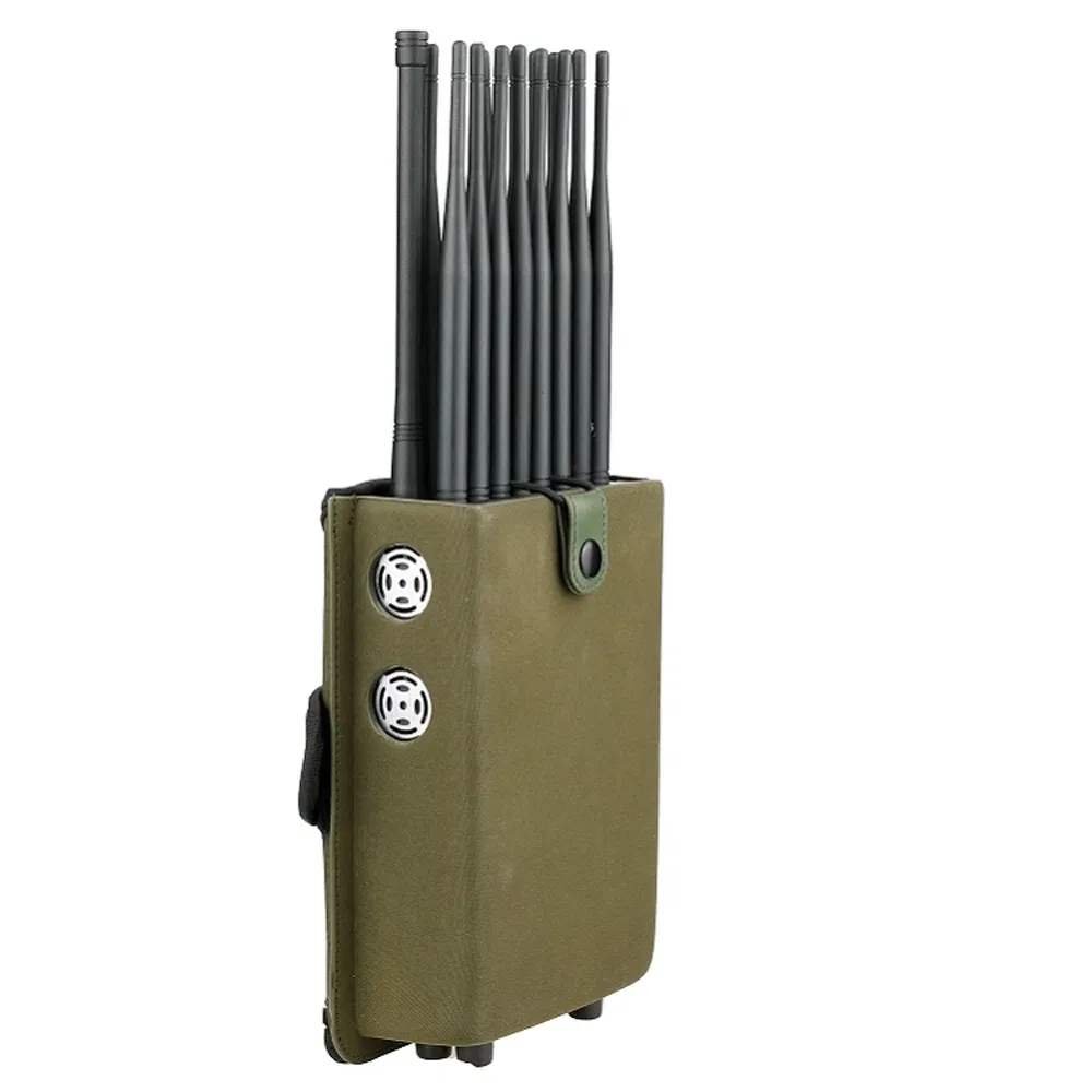 Multi-Band RF Signal Jammer with Cooling Fan and 12500mAh Battery for Continuous Use