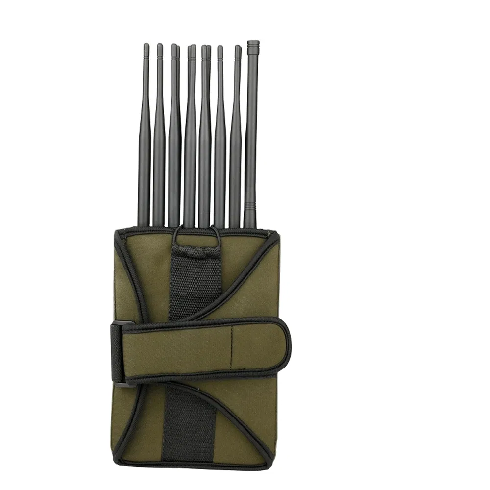 Multi-Band RF Signal Jammer with Cooling Fan and 12500mAh Battery for Continuous Use