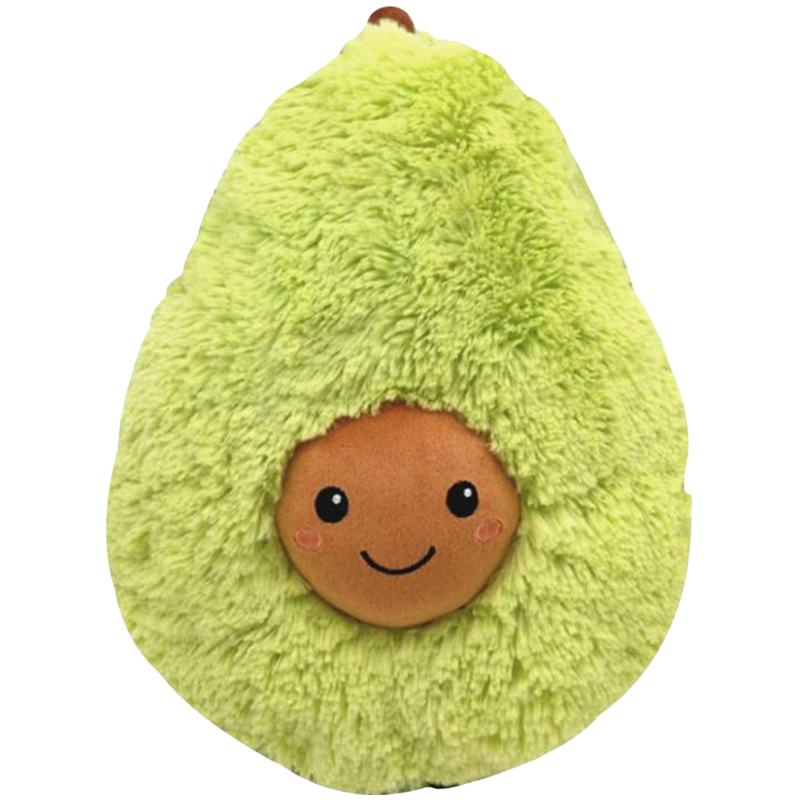 EN71 Certified Soft Plush Avocado Throw Pillow - Customizable Fruit Shaped Stuffed Toy for Kids