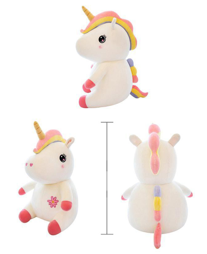 Custom Plush Unicorn Stuffed Animal Toy with PP Cotton Filling for Kids and Home Decor