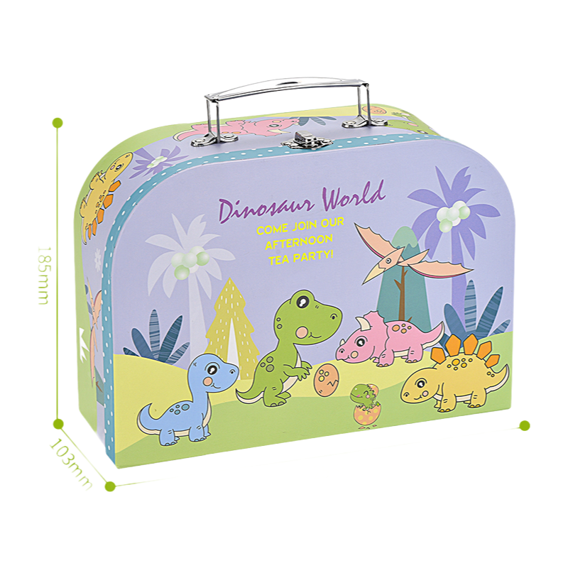 Educational Dinosaur Tea Set Toy for Kids - Pretend Play Kitchen Gift Box with Brain Training Benefits