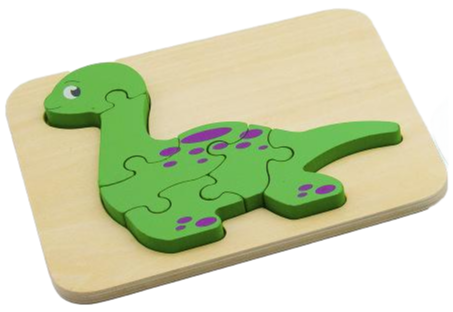 Premium Montessori Wooden Dinosaur 3D Puzzle Toy for Kids - Educational DIY Learning Game