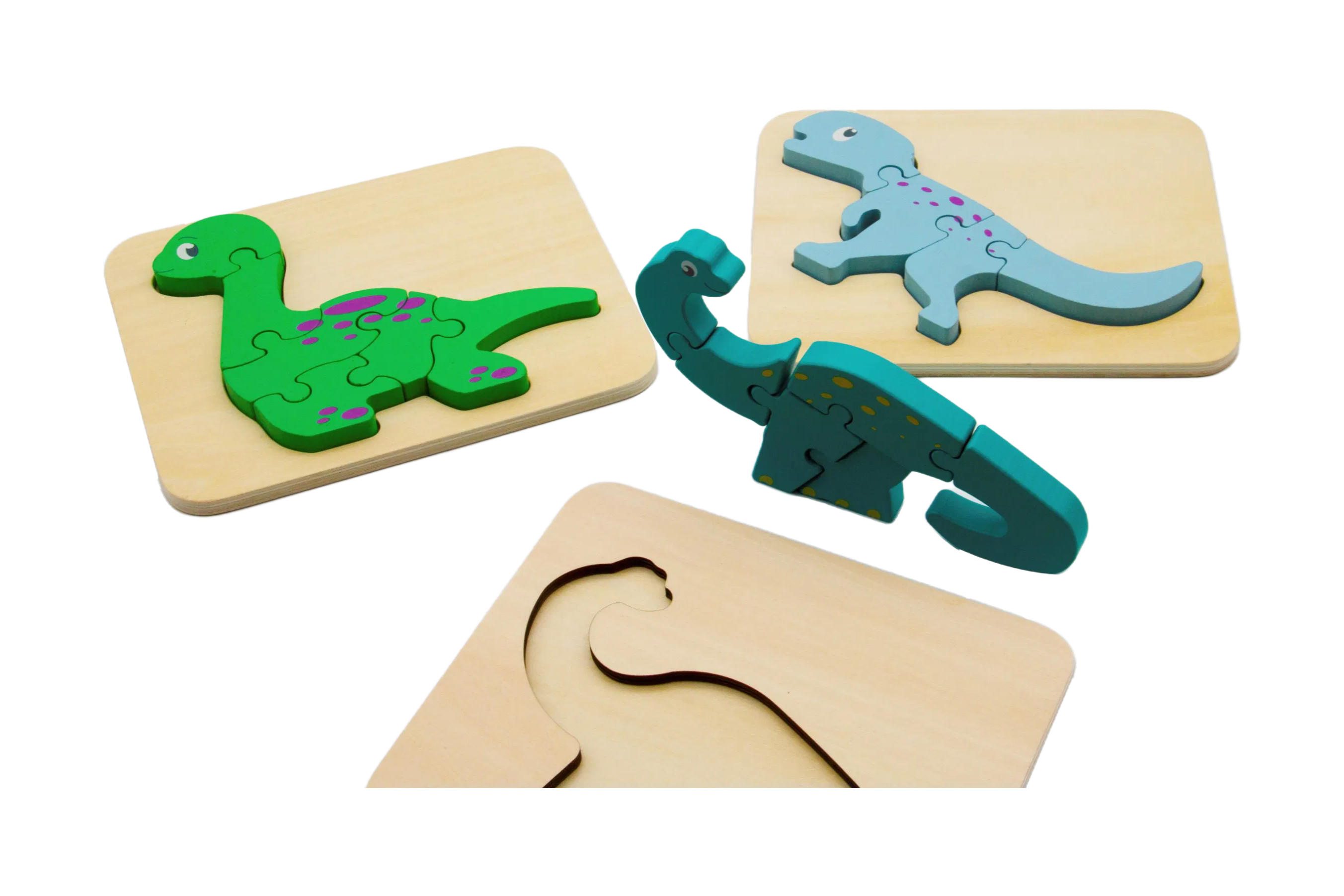 Premium Montessori Wooden Dinosaur 3D Puzzle Toy for Kids - Educational DIY Learning Game
