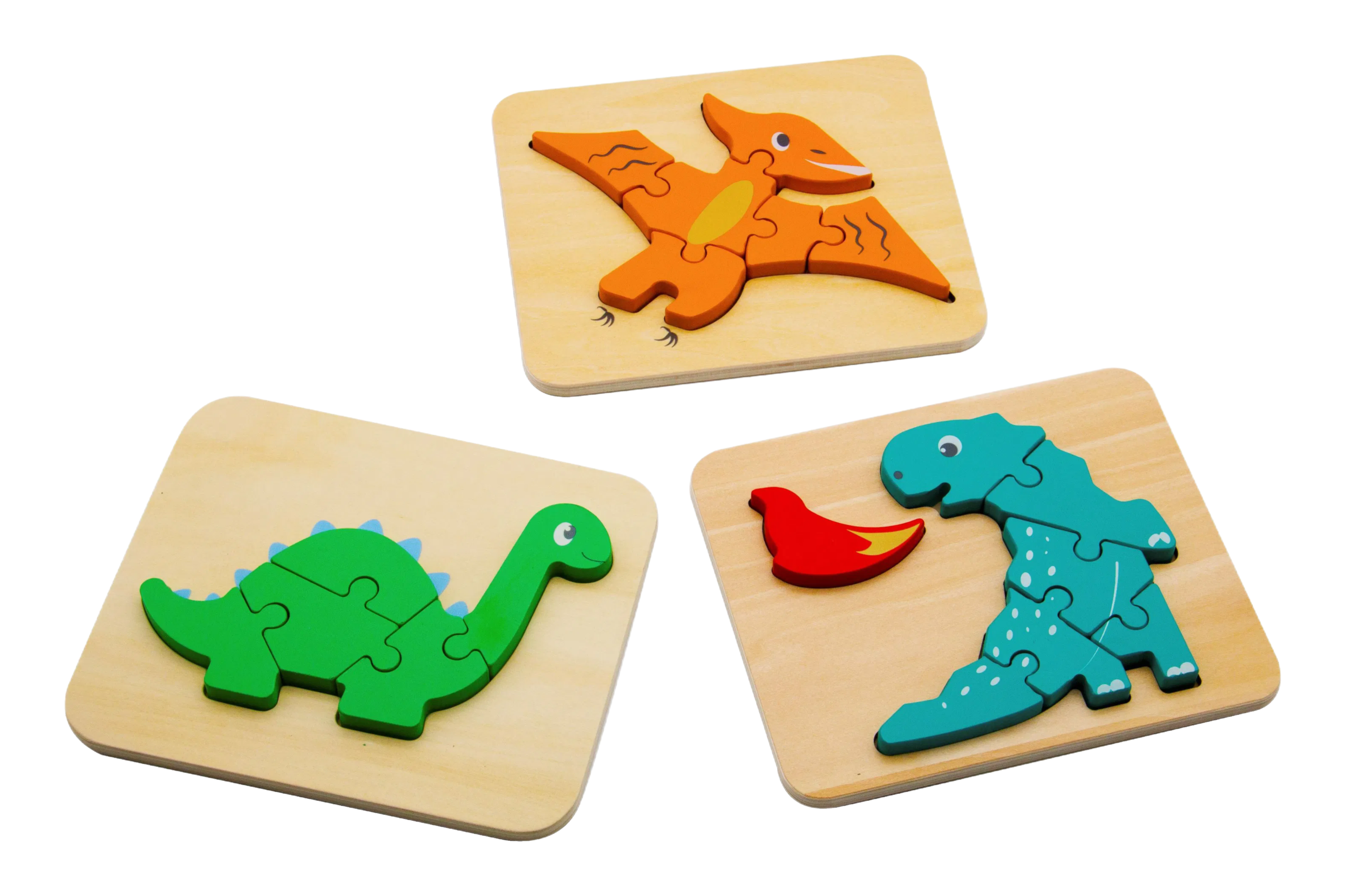Premium Montessori Wooden Dinosaur 3D Puzzle Toy for Kids - Educational DIY Learning Game