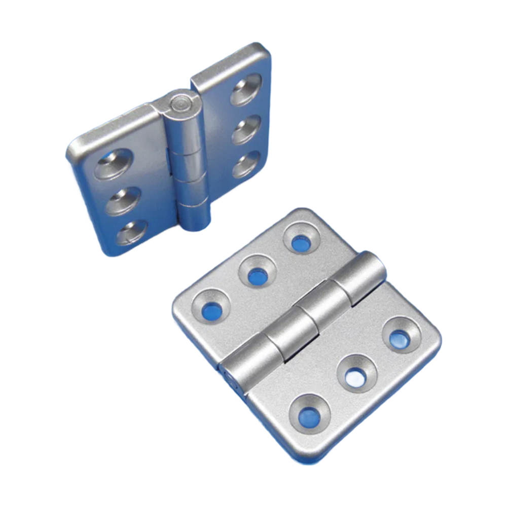 Heavy Duty Zinc Alloy Industrial Hinge for 3030 Series Aluminum Profile - Black Finish