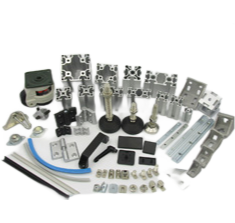 Heavy Duty Zinc Alloy Industrial Hinge for 3030 Series Aluminum Profile - Black Finish