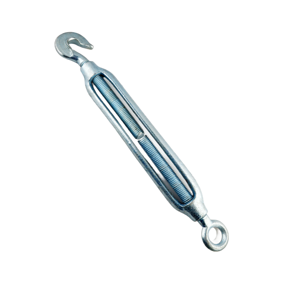 Hot Dip Galvanized Carbon Steel Hook and Eye Turnbuckle - Heavy Duty JIS Type Rigging Hardware
