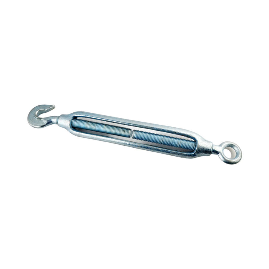 Hot Dip Galvanized Carbon Steel Hook and Eye Turnbuckle - Heavy Duty JIS Type Rigging Hardware