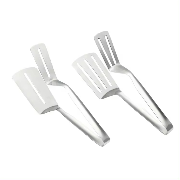 Premium Stainless Steel BBQ Steak Clips - Multipurpose Food Tongs for Pizza & Grilling