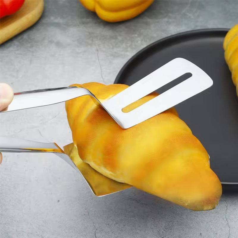 Premium Stainless Steel BBQ Steak Clips - Multipurpose Food Tongs for Pizza & Grilling