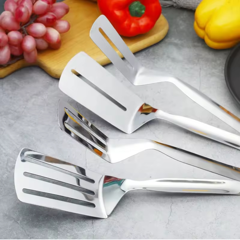 Premium Stainless Steel BBQ Steak Clips - Multipurpose Food Tongs for Pizza & Grilling