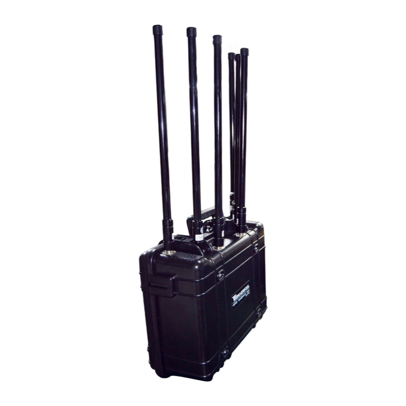 6 Antennas 75W Portable Drone Jammer with 300m Coverage - DJPL6 Anti-Drone Defense System
