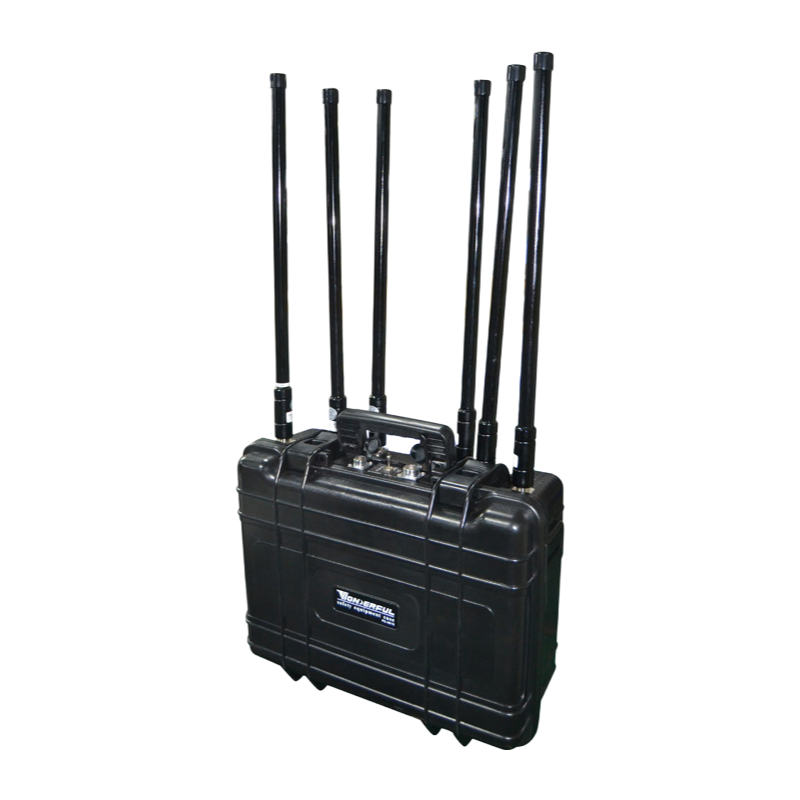 6 Antennas 75W Portable Drone Jammer with 300m Coverage - DJPL6 Anti-Drone Defense System