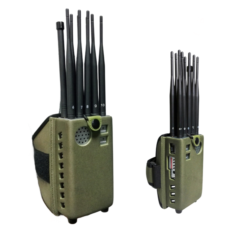 10W Output Power Handheld Signal Jammer with 8000mAh Battery for Wireless Frequency Blocking