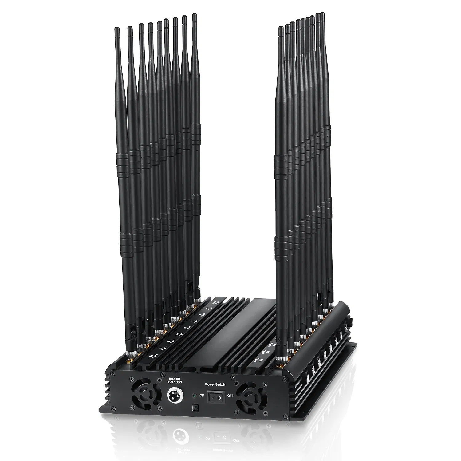 Customizable Frequency Signal Jammer with 18 Antennas and Remote Control