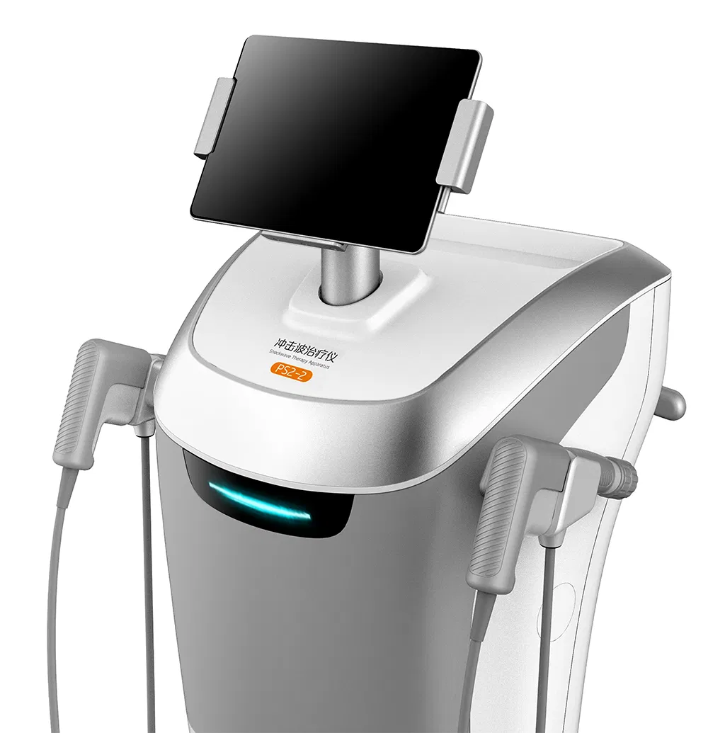 PS2 Shockwave Therapy Apparatus for Muscle Pain Relief - 5 Massage Heads 32mm Penetration