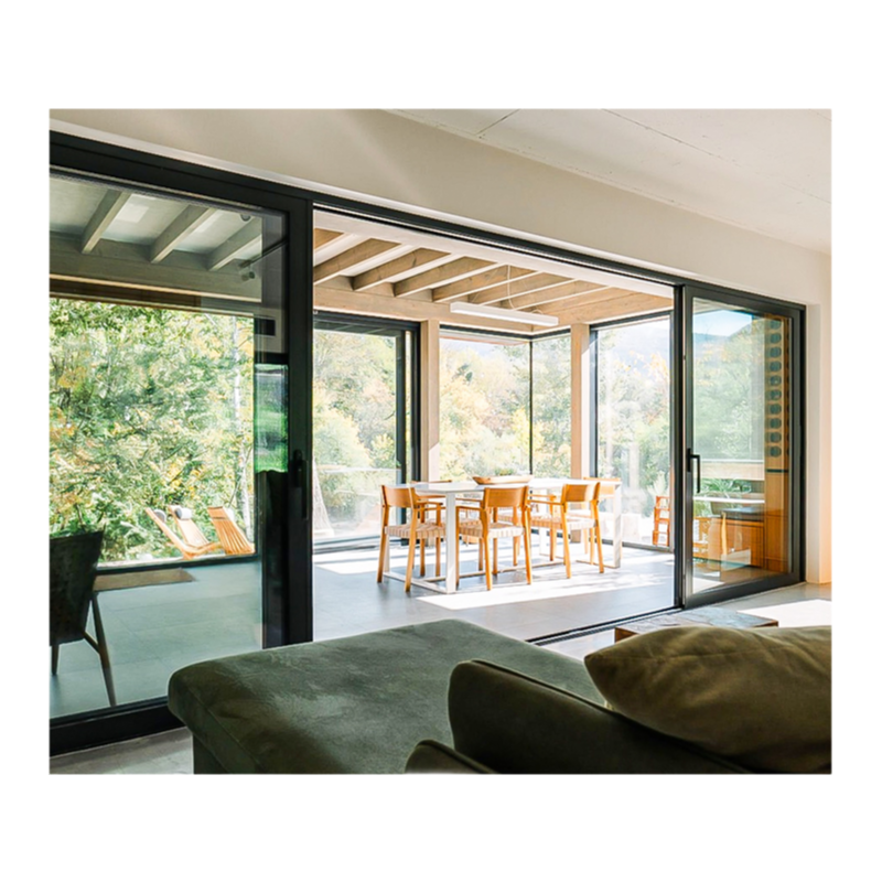 Modern Slim Profile Sliding Doors with Sound Insulation - Luvindow High Security Rating