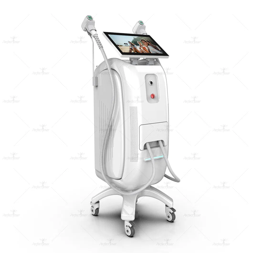 Multi-Wavelength Laser Hair Removal Device with Magnetic-Suction Head and 2 Handles for All Skin Types