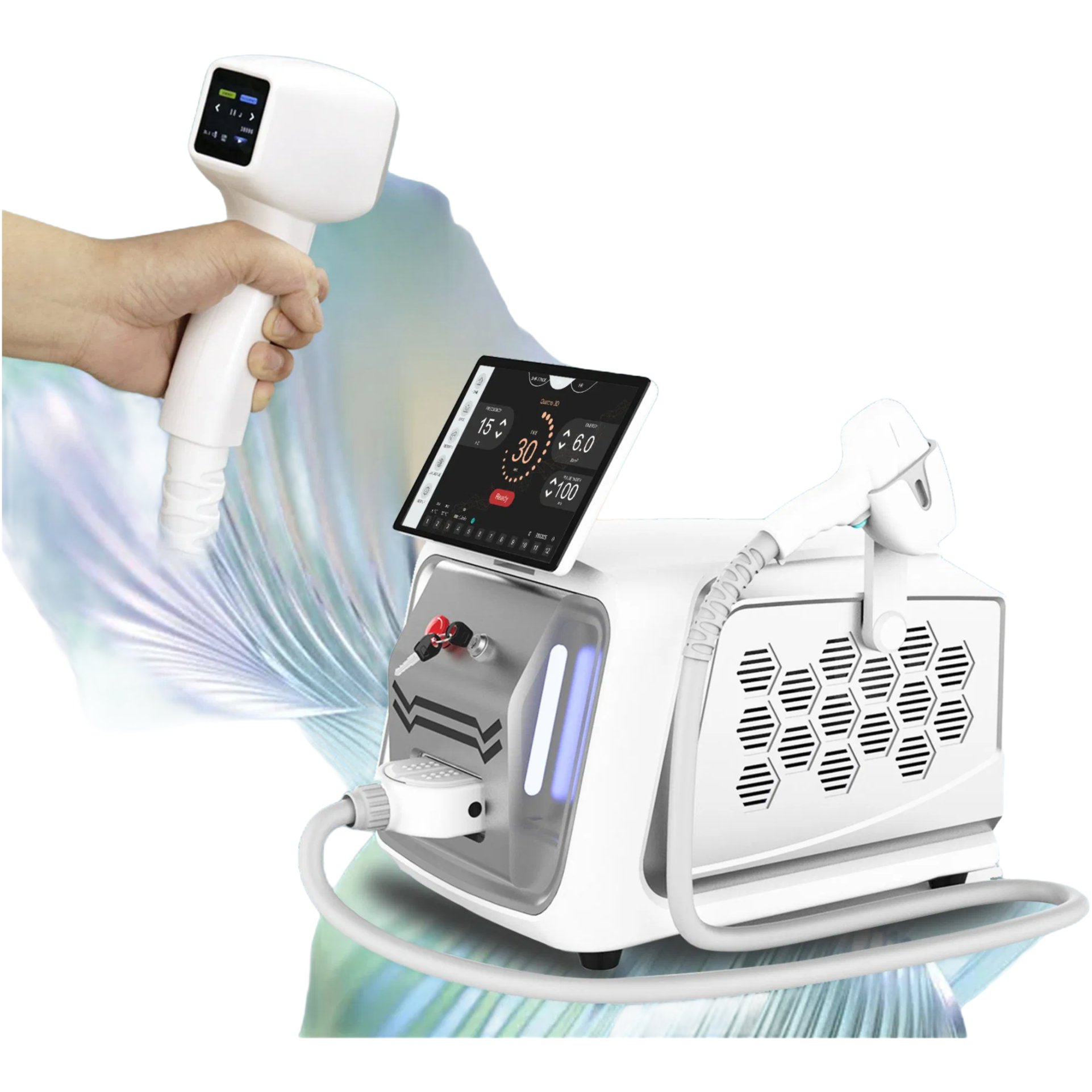 High Power 755nm/808nm/1064nm Triple Wave Laser Hair Removal Equipment - OEM Available