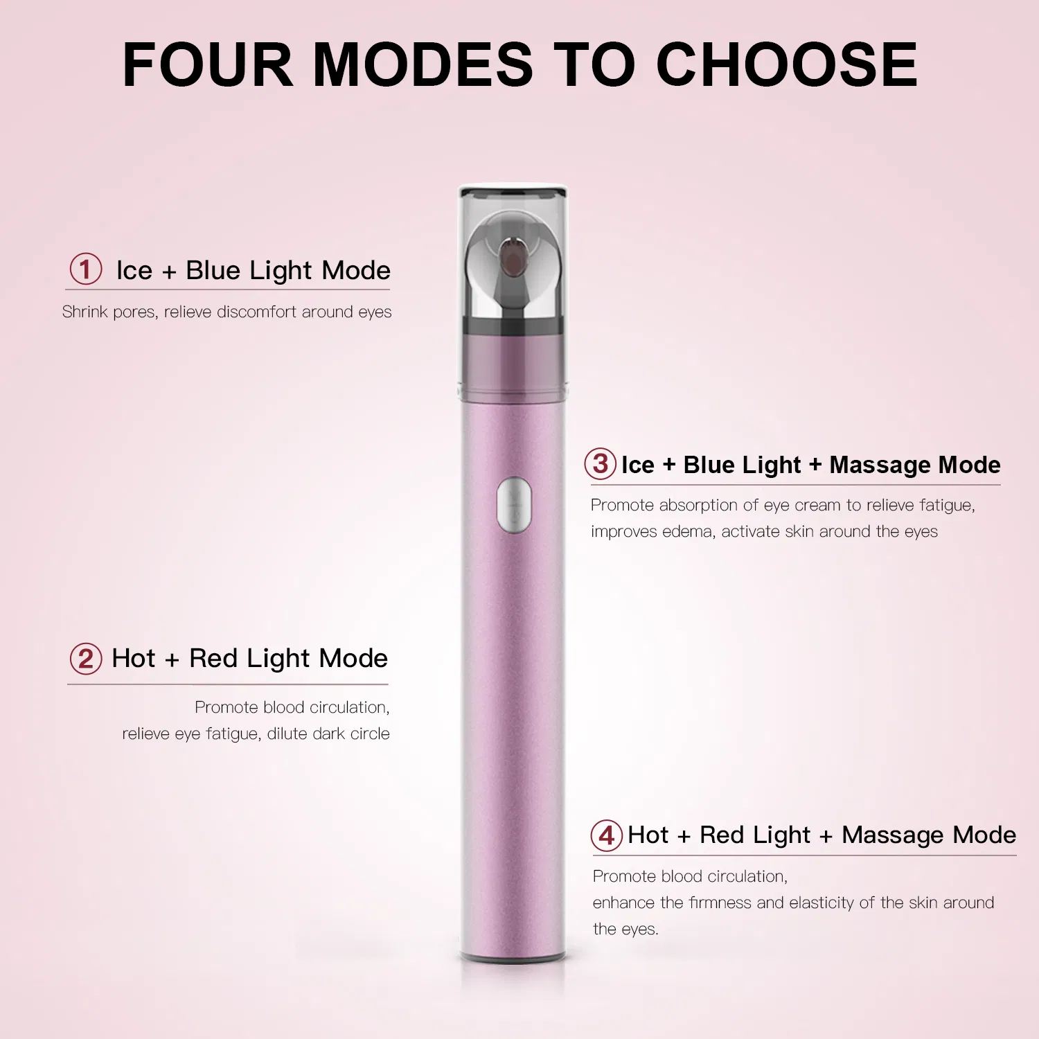 OEM/ODM Customizable Hot Cold Facial Massager Pen for Dark Circles and Pore Shrinking