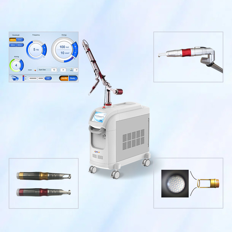 Professional Q-Switch ND YAG Laser Tattoo Removal Machine for Pigment Whitening and Skin Rejuvenation