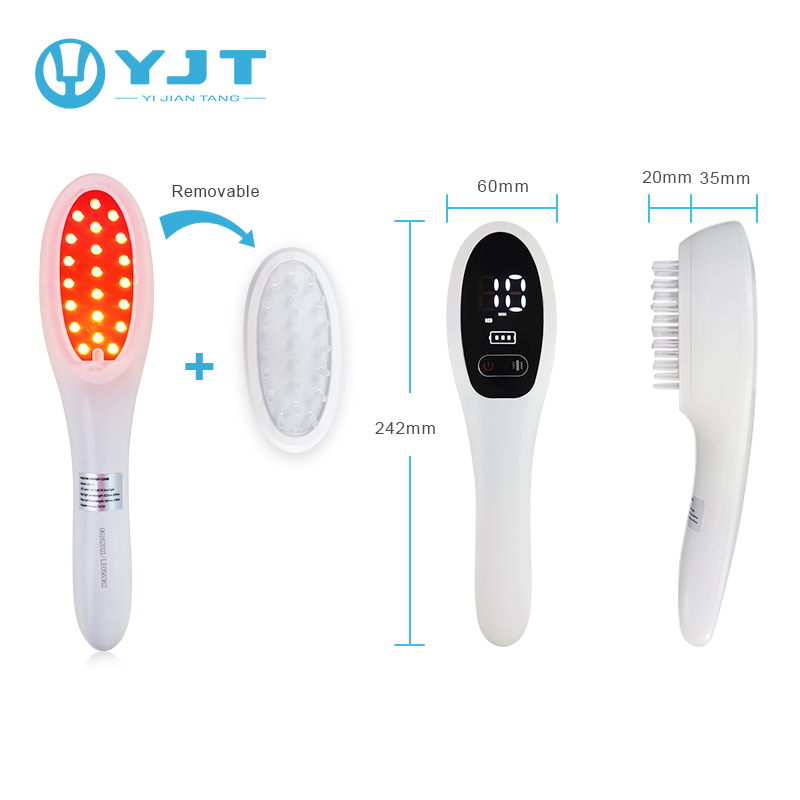 Professional Laser Hair Growth Comb for Androgenetic Alopecia Treatment - 650nm Wavelength Therapy Device