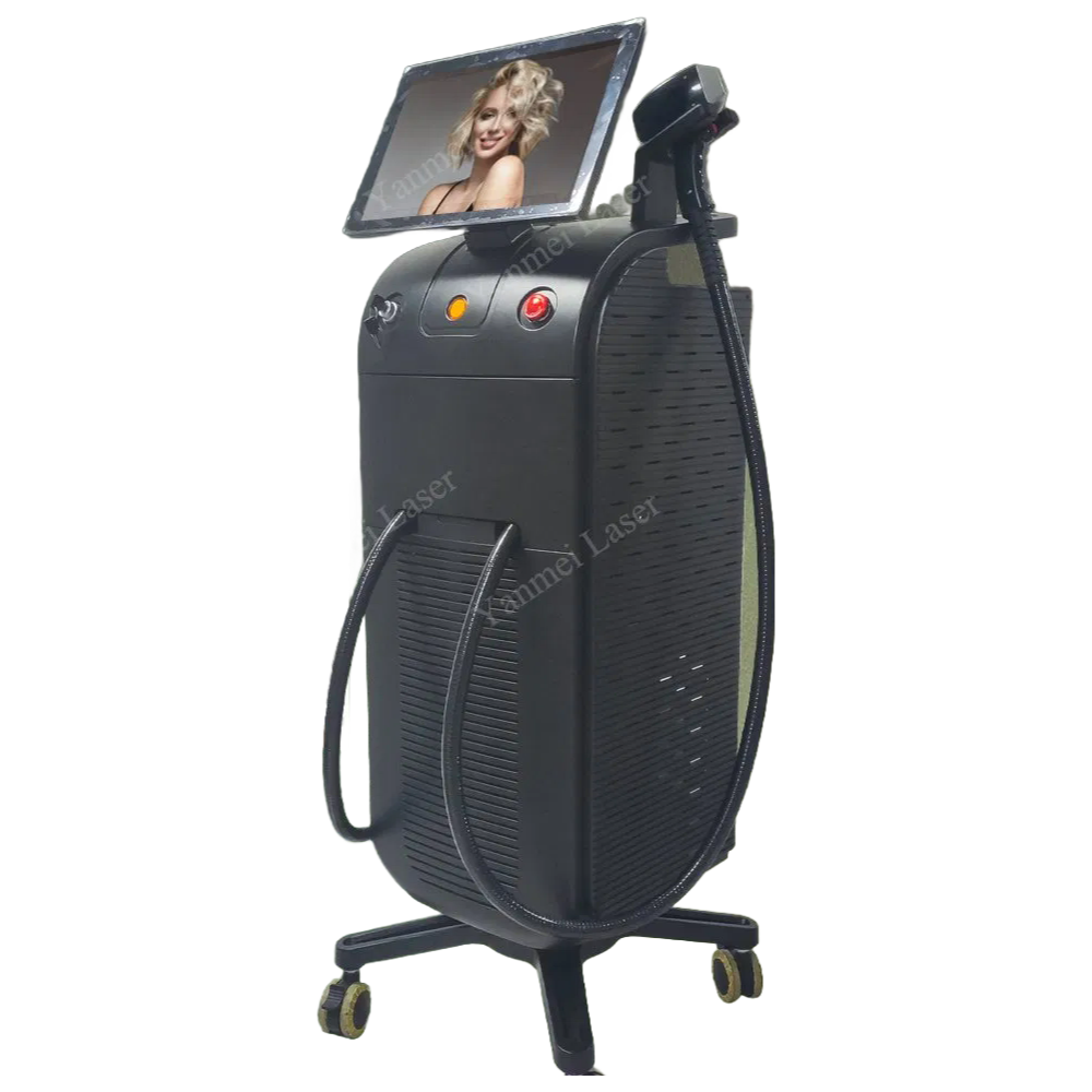Professional 1800W Diode Laser Hair Removal Machine for Permanent Hair Reduction - 755nm/808nm/1064nm Triple Wavelength