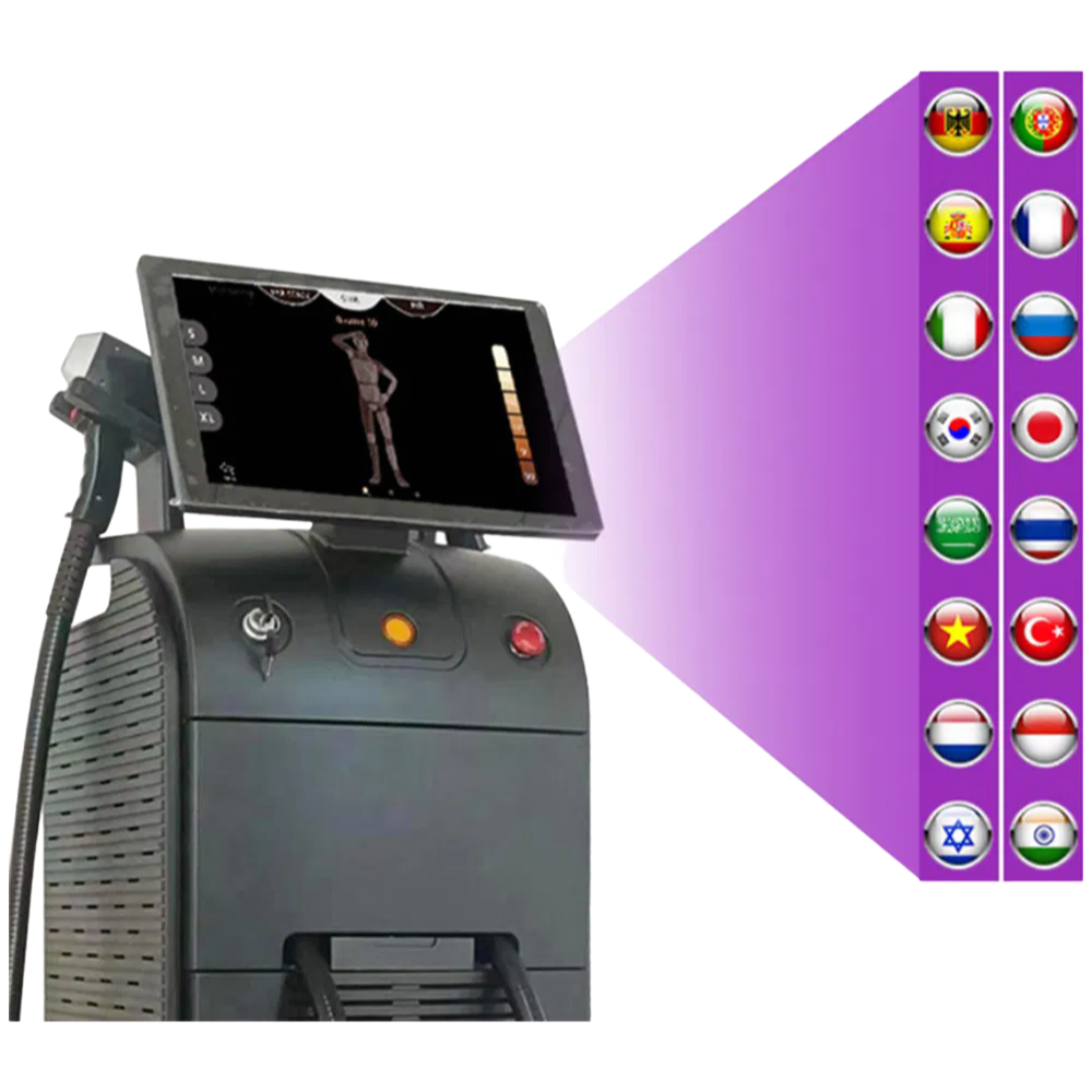 Professional 2000W 808nm Diode Laser Hair Removal Machine - Permanent Hair Removal Equipment for All Skin Types