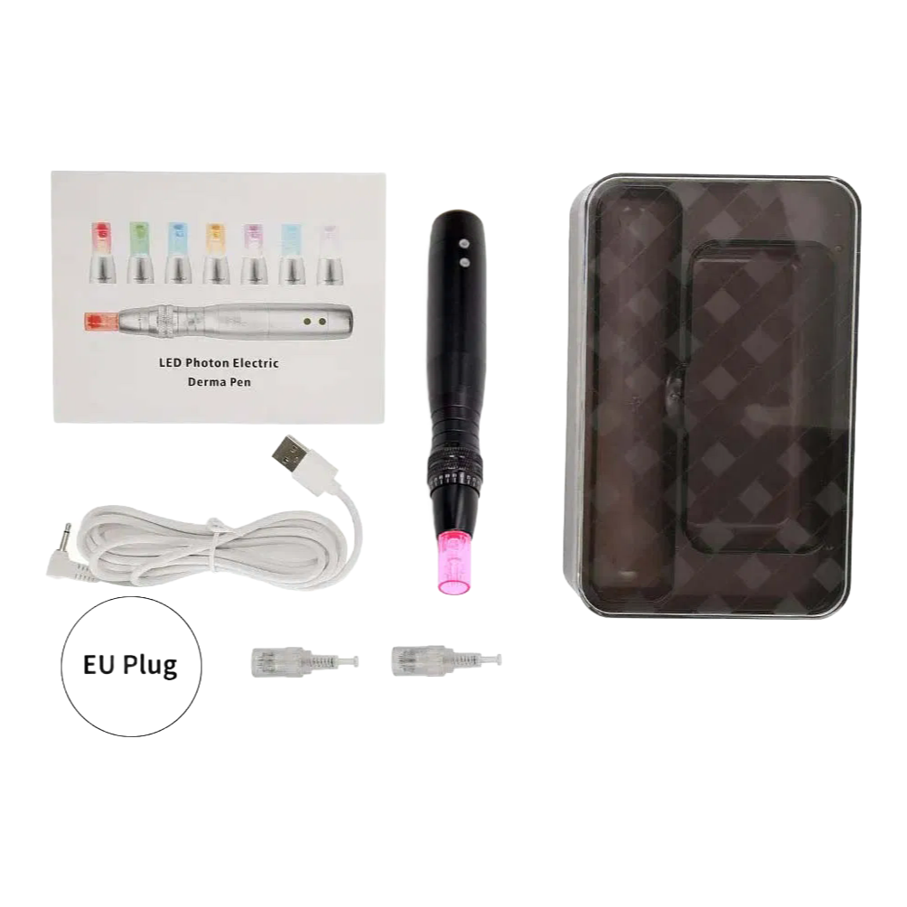 Professional LED Photon Electric Microneedling Derma Pen for Acne Scar Removal and Skin Rejuvenation