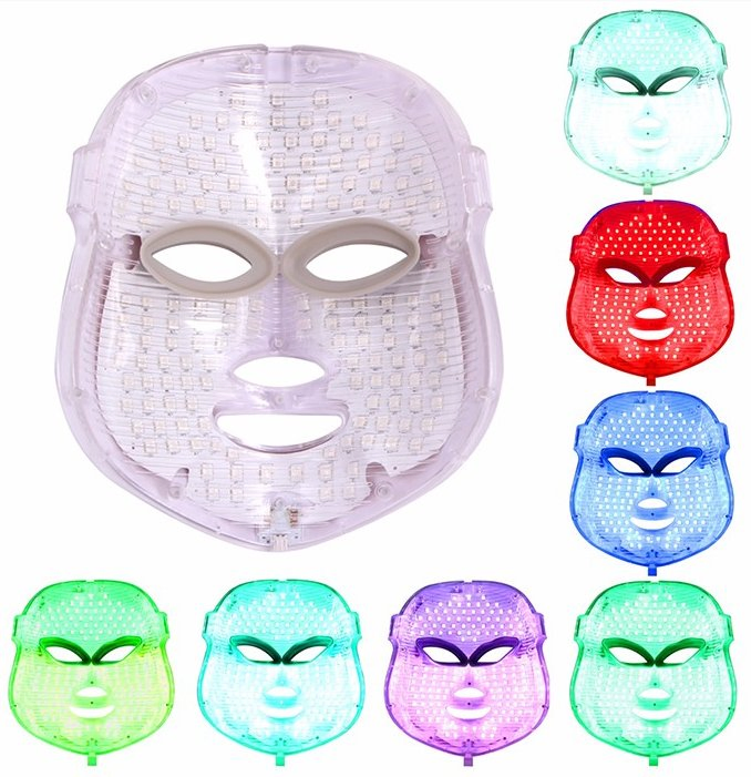 Portable LED Light Therapy Mask for Wrinkle Reduction and Skin Rejuvenation