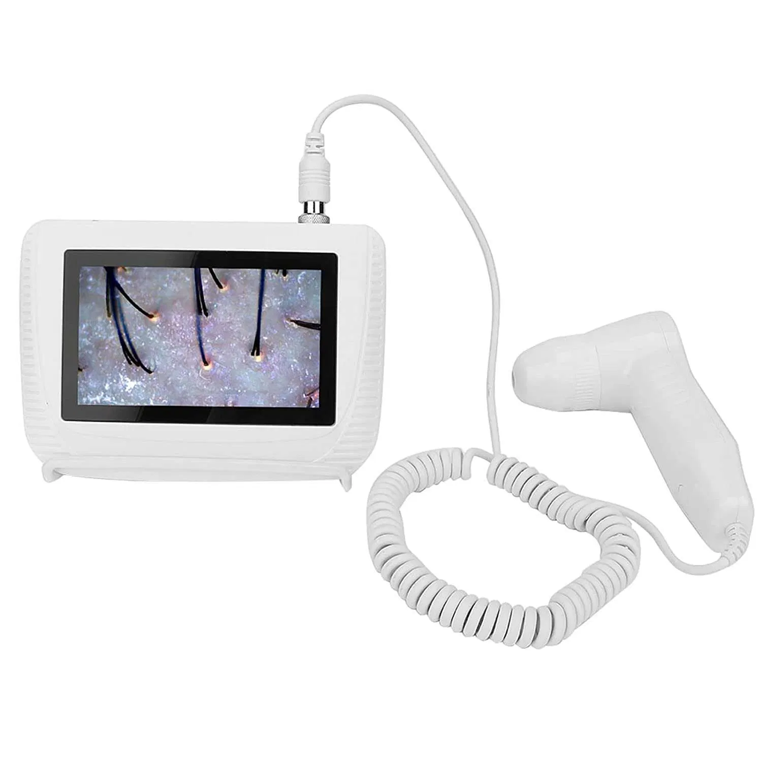 5 Inch Portable Skin and Hair Analyzer with 50X/200X Magnifying Lamps - Professional Skin Scanner for Dermatology and Beauty Clinics