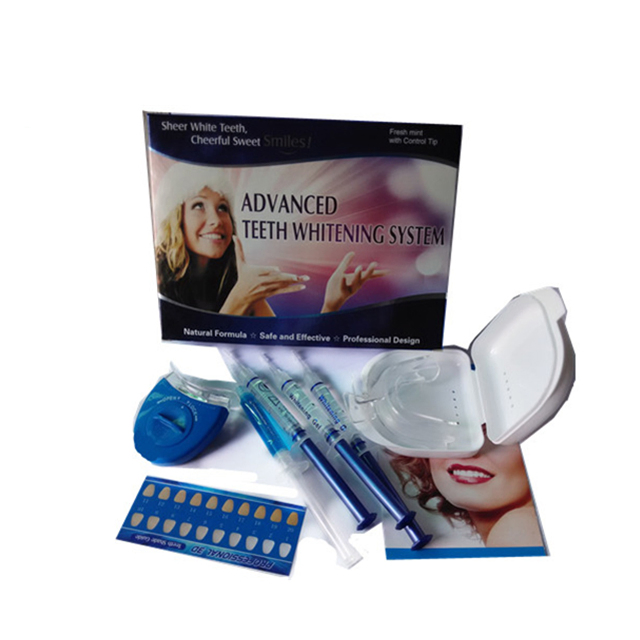 Professional Teeth Whitening Kit with LED Light - Carbamide Peroxide & Hydrogen Peroxide Gel for Dental Bleaching