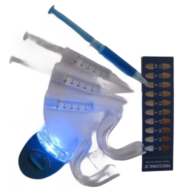 Professional Teeth Whitening Kit with LED Light - Carbamide Peroxide & Hydrogen Peroxide Gel for Dental Bleaching