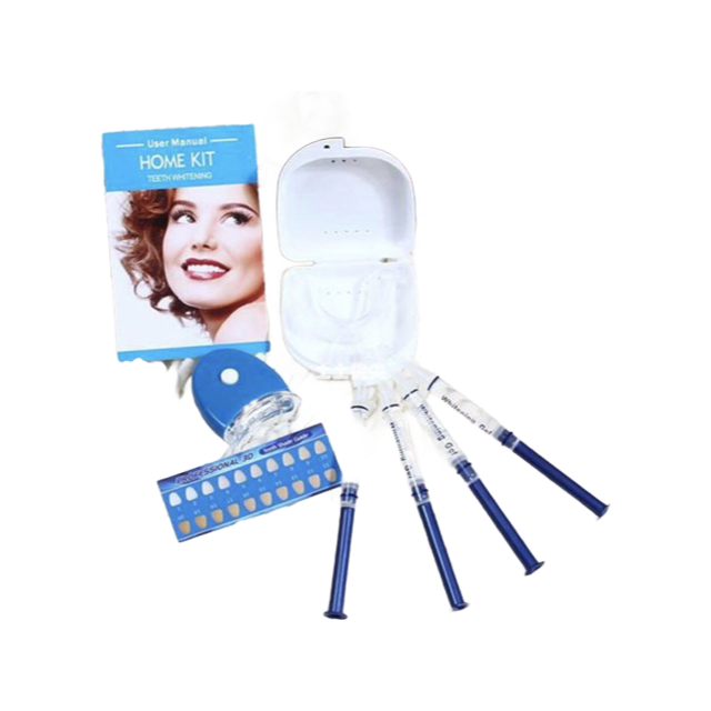 Professional Teeth Whitening Kit with LED Light - Carbamide Peroxide & Hydrogen Peroxide Gel for Dental Bleaching