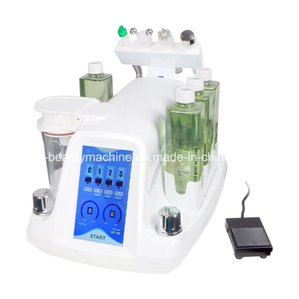 Hydra Aqua Dermabrasion Oxygen Skin Cleaner Machine - 4 in 1 Professional Facial Treatment Device with RF & Ultrasonic Technology