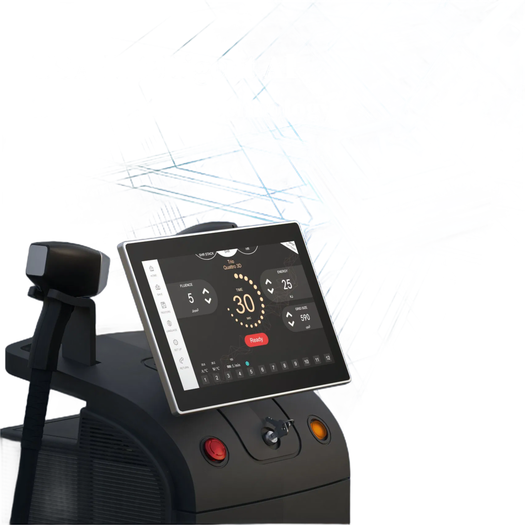 Professional 3-Wavelength Diode Laser Hair Removal Machine - 755nm/808nm/1064nm Ice Titanium Platinum XL