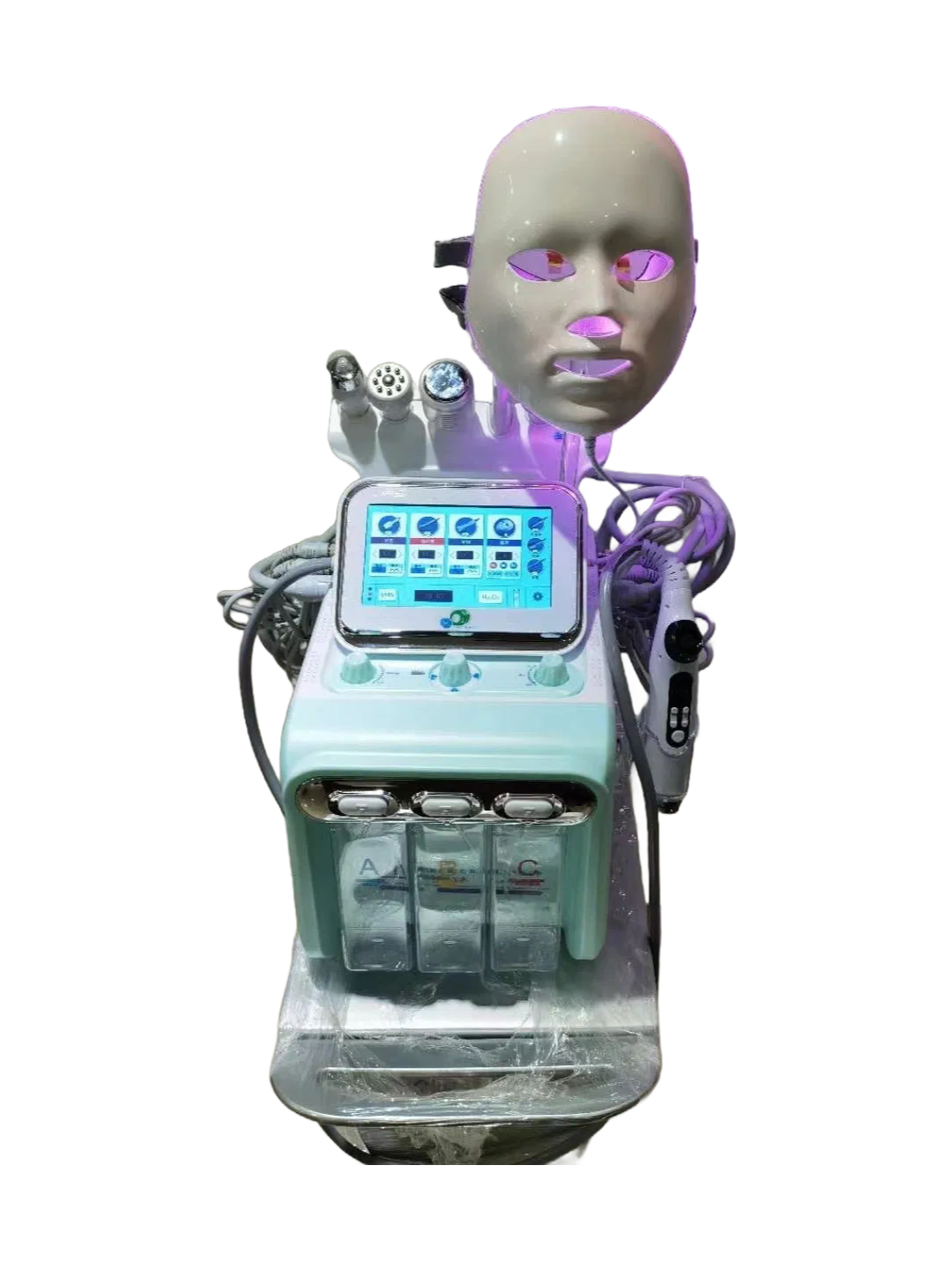 8-in-1 Professional Hydra Bubble Facial Machine with LED Mask for Skin Rejuvenation
