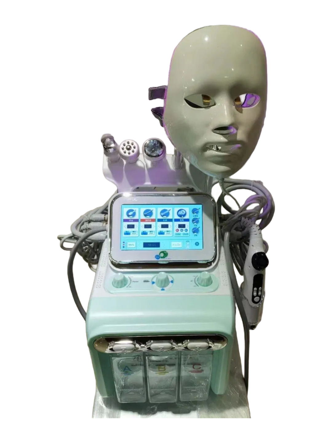 8-in-1 Professional Hydra Bubble Facial Machine with LED Mask for Skin Rejuvenation