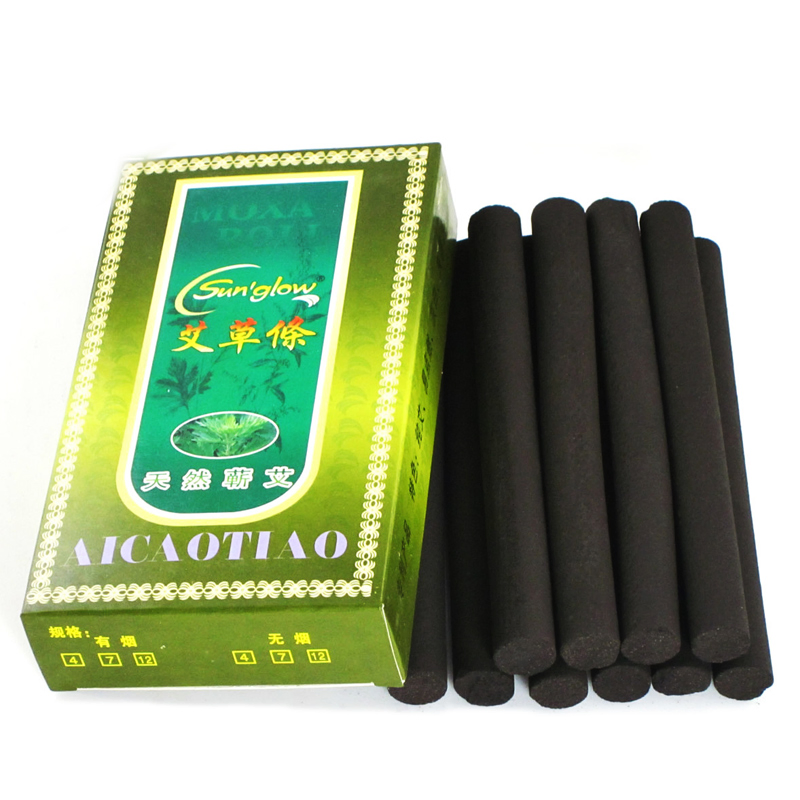 Premium Smokeless Moxa Rolls - Traditional Chinese Medicine Moxibustion Therapy Sticks for Acupuncture and Pain Relief