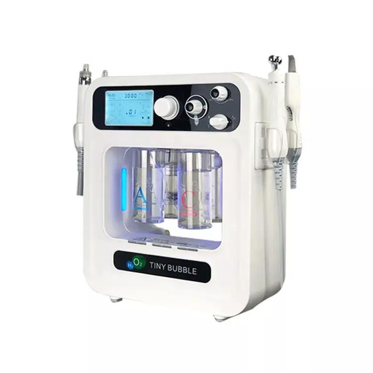 Professional 6-in-1 Hydrogen Oxygen Bubble Hydra Dermabrasion Facial Machine with RF and Ultrasonic Scrubber