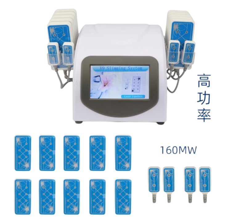 Professional 14 Paddles Diode Lipo Laser Fat Reduction Machine - Non-Invasive Body Slimming Equipment