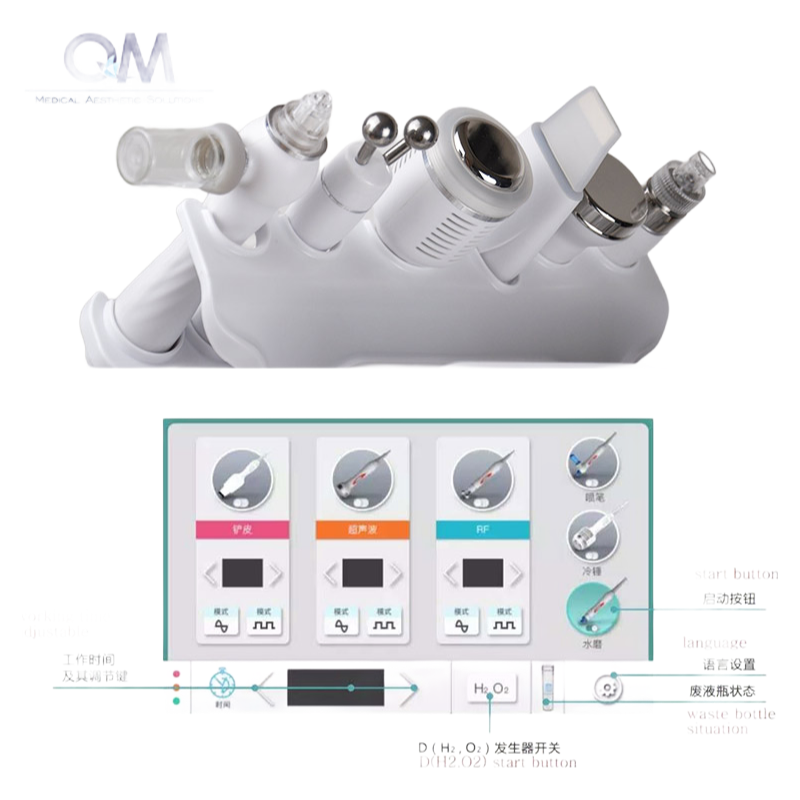 2025 Professional Hydra Oxygen Facial Machine - Diamond Microdermabrasion & Hydrodermabrasion Skin Care Equipment QM-610