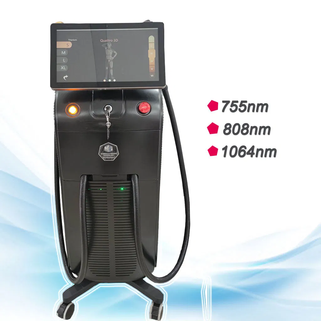Professional 808nm Diode Laser Hair Removal Machine with Triple Wavelength Technology