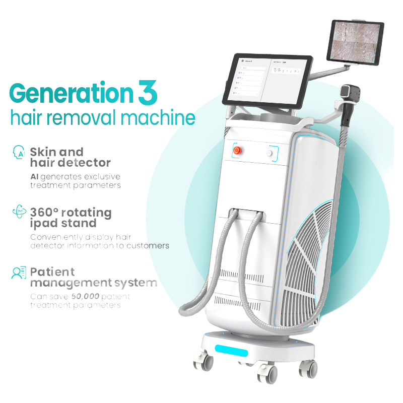 Professional Diode Laser Hair Removal Machine - MNLT-D3 with 808nm/755nm/1064nm Wavelength for Salon & Home Use