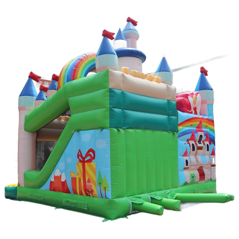 AOQI Flower Fairy Princess Inflatable Combo with Slide for Amusement Parks and Entertainment
