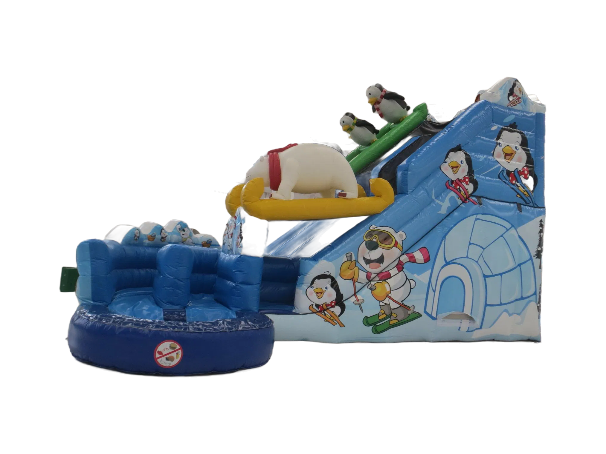 Factory Direct Supply Giant Polar Bear Water Slide with Digital Printing Options