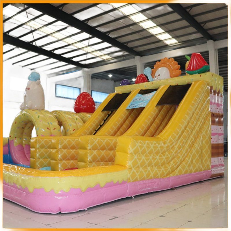 Factory Direct Supply 8X8M Inflatable Water Slide With Tunnel And Pool For Kids And Family Entertainment